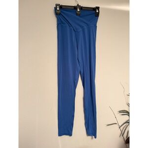 OFFLINE by Aerie Real Me 7/8 Leggings Blue Crossover High Rise Medium Long